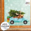 Auf dem Bild ist das Produkt: Wiederverwendbares Fensterbild Weihnachten Winter Elch Auto Tannebaum mit Schneeflocken Adventsdeko zum Preis von €13.90 abgebildet.
