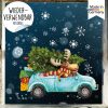 Auf dem Bild ist das Produkt: Wiederverwendbares Fensterbild Weihnachten Winter Elch Auto Tannebaum mit Schneeflocken Adventsdeko zum Preis von €13.90 abgebildet.