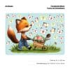 Auf dem Bild ist das Produkt: Fensterbild Frühling Ostern Fuchs mit Schubkarre Schmetterlinge wiederverwendbare Fensterdeko Kinderzimmer Kind zum Preis von €14.9 abgebildet.