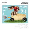 Auf dem Bild ist das Produkt: Fensterbild Frühling Ostern Hase rot in Seifenkiste Rennauto Fensterdeko Kinderzimmer Kind zum Preis von €13.9 abgebildet.