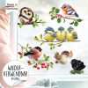 Auf dem Bild ist das Produkt: Wiederverwendbares Fensterbild Frühling Vögel Vogelset Fensteraufkleber Kinderzimmer Baby Kind, Frühlingsdeko, Osterdeko zum Preis von €14.9 abgebildet.