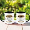 Auf dem Bild ist das Produkt: Tasse bedruckt Ich bin stolzer Chef eines wahnsinnig fantastischen Teams, Geschenk Kollege zum Preis von €18.90 abgebildet.