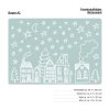 Auf dem Bild ist das Produkt: Wiederverwendbares Fensterbild Weihnachten Winterstadt Skyline zum Preis von €13.90 abgebildet.