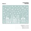 Auf dem Bild ist das Produkt: Wiederverwendbares Fensterbild Weihnachten Winterstadt Skyline zum Preis von €13.90 abgebildet.