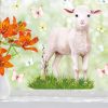 Auf dem Bild ist das Produkt: Fensterbild Frühling Lamm Blumenwiese Blumen Schmetterlinge Fensterdeko Kinder, Frühlingsdeko, Osterdeko zum Preis von €14.9 abgebildet.