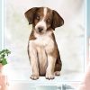 Auf dem Bild ist das Produkt: Fensterbild Hund Australian Shepherd, Fensterdeko Kinderzimmer Kind Osterdeko Frühlingsdeko zum Preis von €14.9 abgebildet.
