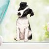 Auf dem Bild ist das Produkt: Fensterbild Hund Haustier Jack Russel Terrier, Fensterdeko Kinderzimmer Kind Osterdeko Frühlingsdeko zum Preis von €14.9 abgebildet.