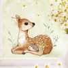 Auf dem Bild ist das Produkt: Fensterbild Rehkitz und Igel mit Schmetterlingen, Herbst Frühling Fensterdeko wiederverwendbare Fensteraufkleber Kinderzimmer Kinder zum Preis von €13.90 abgebildet.