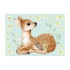 Auf dem Bild ist das Produkt: Fensterbild Rehkitz und Igel mit Schmetterlingen, Herbst Frühling Fensterdeko wiederverwendbare Fensteraufkleber Kinderzimmer Kinder zum Preis von €13.90 abgebildet.