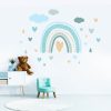 Auf dem Bild ist das Produkt: Wandtattoo Loft Regenbogen Sticker Herzen Wolken Tropfen Deko Kinderzimmer Mädchen Junge Pastellfarben Wandaufkleber zum Preis von €29.9 abgebildet.