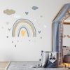 Auf dem Bild ist das Produkt: Wandtattoo Loft Regenbogen Sticker Herzen Wolken Tropfen Deko Kinderzimmer Mädchen Junge Pastellfarben Wandaufkleber zum Preis von €29.9 abgebildet.