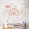 Auf dem Bild ist das Produkt: Wandtattoo Loft Regenbogen Sticker Herzen Wolken Tropfen Deko Kinderzimmer Mädchen Junge Pastellfarben Wandaufkleber zum Preis von €29.9 abgebildet.