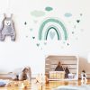 Auf dem Bild ist das Produkt: Wandtattoo Loft Regenbogen Sticker Herzen Wolken Tropfen Deko Kinderzimmer Mädchen Junge Pastellfarben Wandaufkleber zum Preis von €29.9 abgebildet.