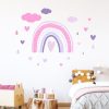 Auf dem Bild ist das Produkt: Wandtattoo Loft Regenbogen Sticker Herzen Wolken Tropfen Deko Kinderzimmer Mädchen Junge Pastellfarben Wandaufkleber zum Preis von €29.9 abgebildet.