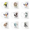 Auf dem Bild ist das Produkt: Kindertasse aus Kunststoff Tiere mit Anfangsbuchstaben und Wunschnamen, Schulkind Einschulung Geschenk Schulkind, Schulanfang zum Preis von €16.9 abgebildet.
