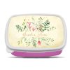 Auf dem Bild ist das Produkt: Brotdose Aquarell Wildblumen floral personalisiert mit dem Wunschnamen, kratz- und bruchsicher, Geschenk Geburtstag, Einschulungsgeschenk zum Preis von €16.90 abgebildet.