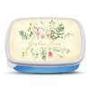 Auf dem Bild ist das Produkt: Brotdose Aquarell Wildblumen floral personalisiert mit dem Wunschnamen, kratz- und bruchsicher, Geschenk Geburtstag, Einschulungsgeschenk zum Preis von €16.90 abgebildet.