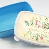 Auf dem Bild ist das Produkt: Brotdose Aquarell Wildblumen floral personalisiert mit dem Wunschnamen, kratz- und bruchsicher, Geschenk Geburtstag, Einschulungsgeschenk zum Preis von €16.90 abgebildet.