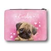 Auf dem Bild ist das Produkt: Gefüllte Federtasche Federmappe Mops Hund personalisiert mit Wunschnamen Mädchen, Geschenk Geburtstag, Einschulungsgeschenk zum Preis von €29.9 abgebildet.