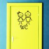 Auf dem Bild ist das Produkt: Wandtattoo Türaufkleber WC Frau und Mann Aufkleber 20 x 24 cm zum Preis von €9.9 abgebildet.