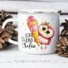 Auf dem Bild ist das Produkt: Kindertasse Emaille Becher Eule Schulkind Mädchen Einschulung Geschenk Einschulungsgeschenk zum Preis von €18.9 abgebildet.