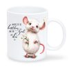 Auf dem Bild ist das Produkt: Bedruckte Keramik Tasse Maus Nichts ist so kostbar wie Zeit mit dir, Kaffeebecher, Geschenk Geburtstag zum Preis von €15.90 abgebildet.