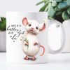 Auf dem Bild ist das Produkt: Bedruckte Keramik Tasse Maus Nichts ist so kostbar wie Zeit mit dir, Kaffeebecher, Geschenk Geburtstag zum Preis von €15.90 abgebildet.