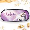 Auf dem Bild ist das Produkt: Personalisierte Federtasche Stiftebox Schlampermäppchen Einhorn Schulanfang Schule Einschulungsgeschenk zum Preis von €19.9 abgebildet.