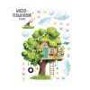 Auf dem Bild ist das Produkt: Fensterbild Frühling Ostern Baumhaus Eule Fuchs Schmetterlinge Fensterdeko Kinderzimmer Kind zum Preis von €14.9 abgebildet.