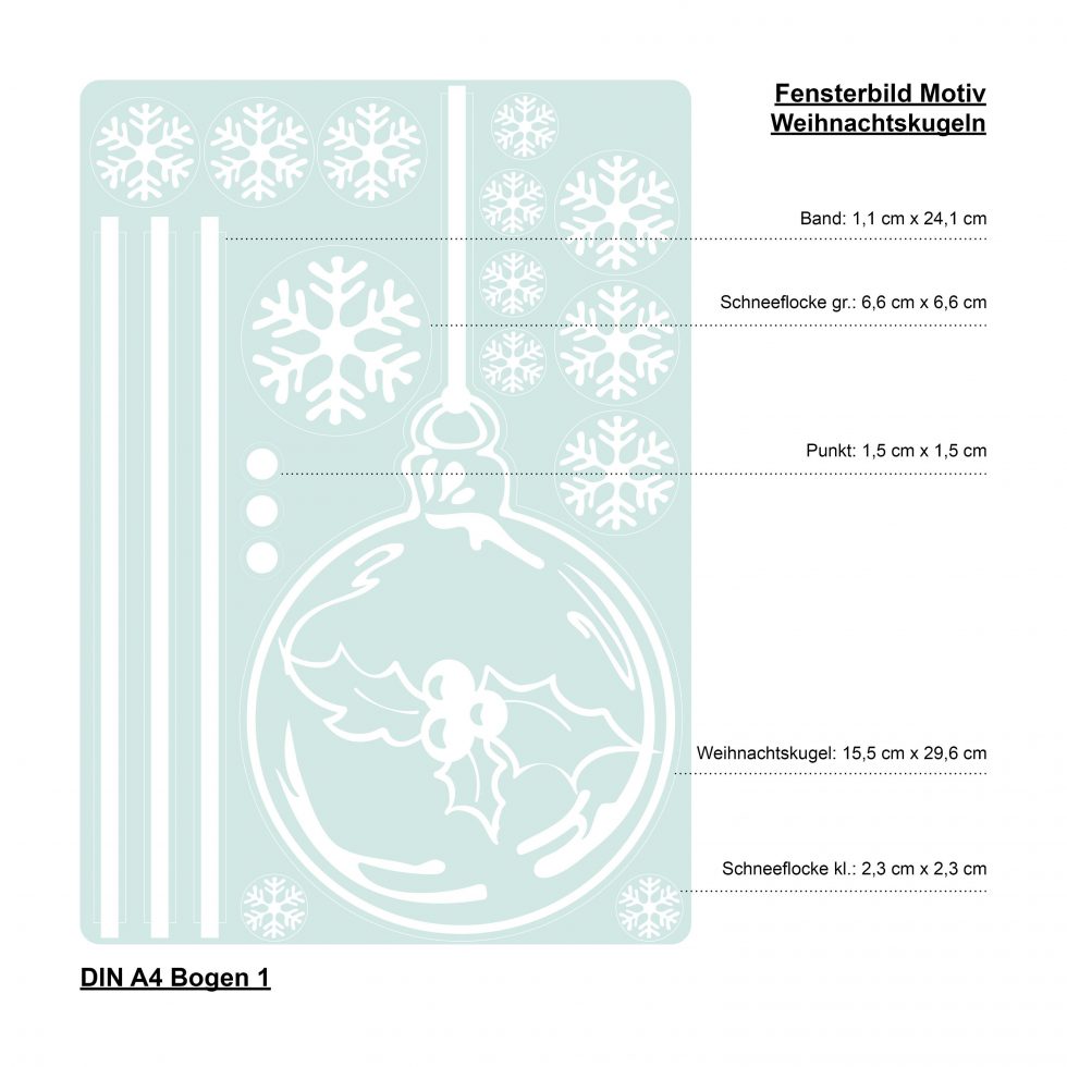 Fensterbild Pinguin Mit Mütze 28x27cm - Wiederverwendbare Weihnachtsdeko