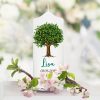 Auf dem Bild ist das Produkt: Taufkerze Junge/ Mädchen Lebensbaum Kerze Baum bedruckt mit Namen, Datum und auf Wunsch eigenem, vorgegebenem oder keinem Taufspruch zum Preis von €5.90 abgebildet.
