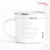 Auf dem Bild ist das Produkt: Emaille Becher Tasse Mit dir möchte ich alt werden Geschenk Geburtstag Weihnachtsgeschenk Oma Opa zum Preis von €18.9 abgebildet.
