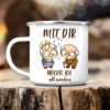 Auf dem Bild ist das Produkt: Emaille Becher Tasse Mit dir möchte ich alt werden Geschenk Geburtstag Weihnachtsgeschenk Oma Opa zum Preis von €18.9 abgebildet.