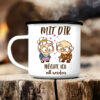 Auf dem Bild ist das Produkt: Emaille Becher Tasse Mit dir möchte ich alt werden Geschenk Geburtstag Weihnachtsgeschenk Oma Opa zum Preis von €18.9 abgebildet.
