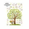 Auf dem Bild ist das Produkt: Fensterbild Frühling Ostern Baum Hase Karotten Korb Schmetterlinge Fensterdeko Kinderzimmer Kind zum Preis von €13.90 abgebildet.