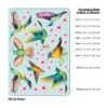 Auf dem Bild ist das Produkt: Fensterbild Frühling Vogel Kolibris Hibiskusblüten Vogelset wiederverwendbare Fensteraufkleber Kinderzimmer Baby Kind, Osterdeko zum Preis von €12.90 abgebildet.