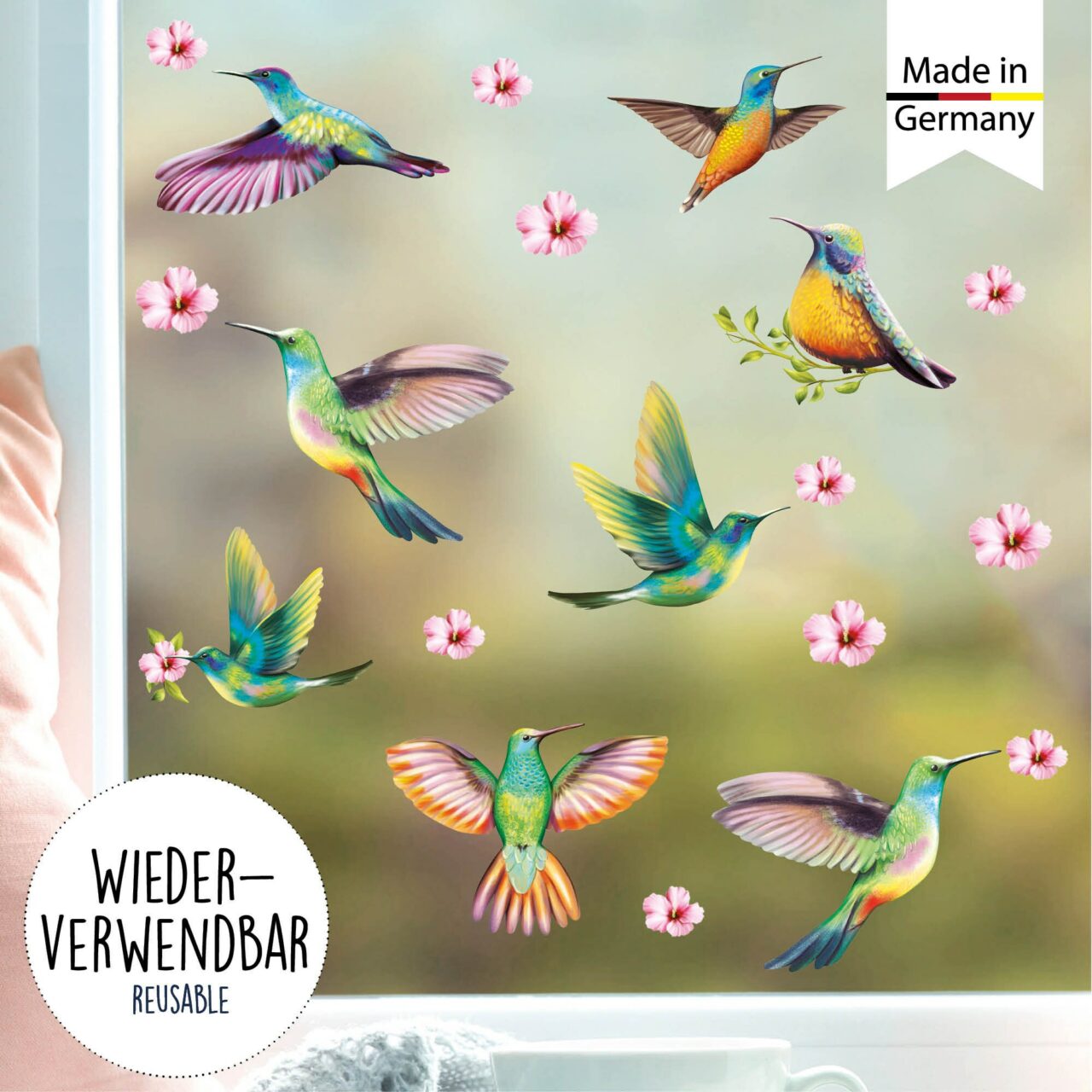 Fensterbilder Frühling, Selbstklebend Aufkleber Für