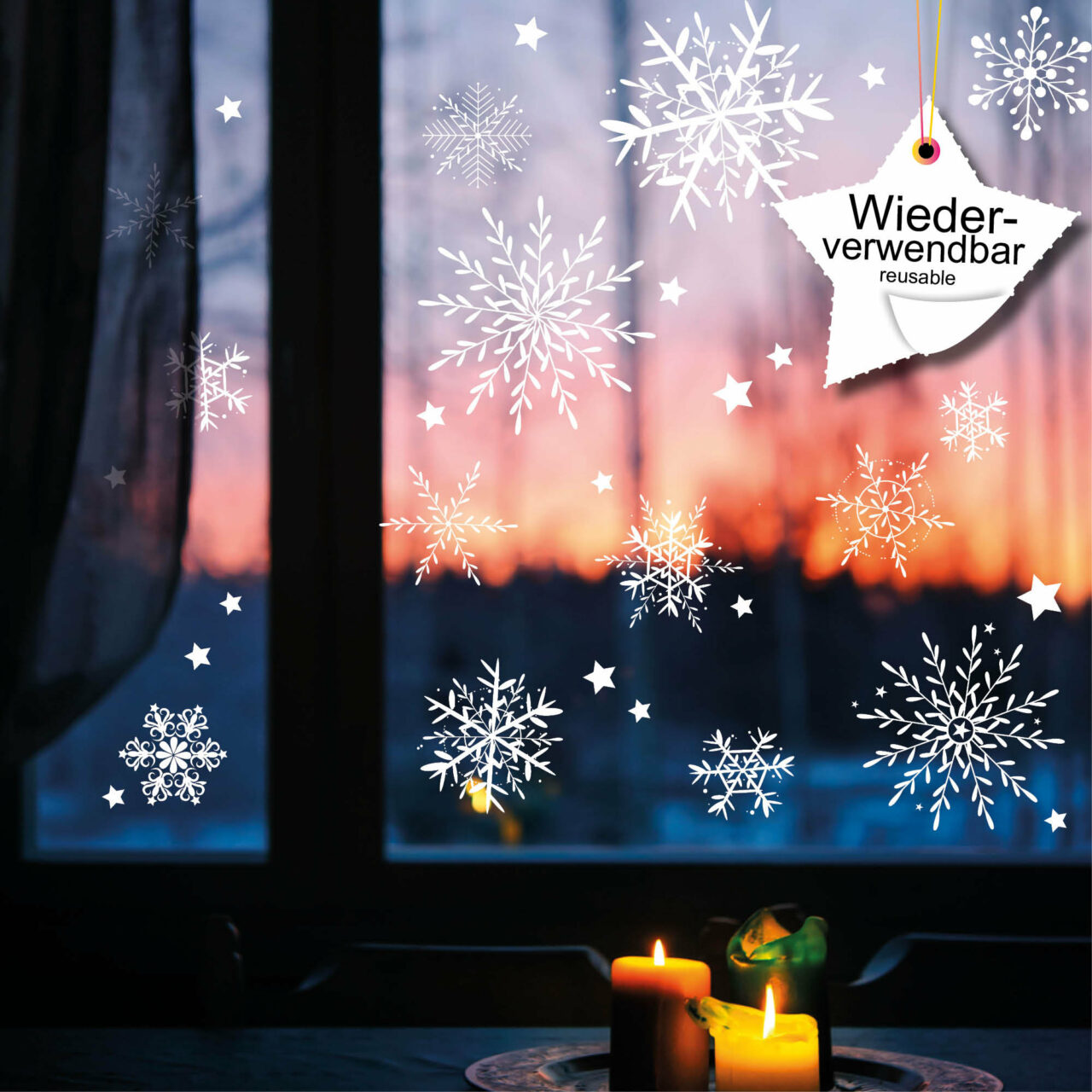 336 Stück Schneeflocken-Fensteraufkleber – Wiederverwendbar & Selbsthaftend – Winter- & Weihnachtsdeko
