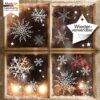 Auf dem Bild ist das Produkt: Fensterbild Weihnachten Winter Filigrane Schneeflocken im Set Fensteraufkleber Wiederverwendbar zum Preis von €13.90 abgebildet.