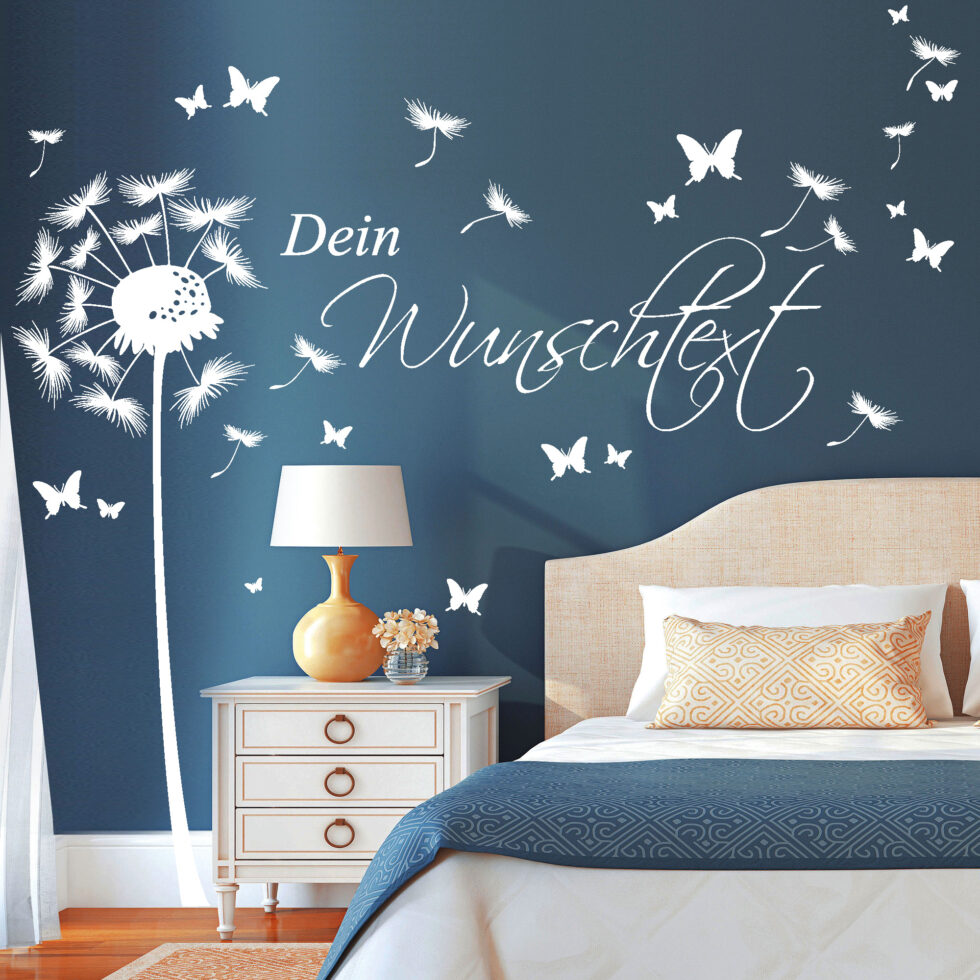 Wall Stickers GRAZDesign Wandtattoo Pusteblume Blumen Wandaufkleber Für  Kinderzimmer Schlafzimmer Wohnzimmer Löwenzahn Pflanzen - 51x50cm / Grau Wand  Tattoo Selbst Klebend, image size:980x980