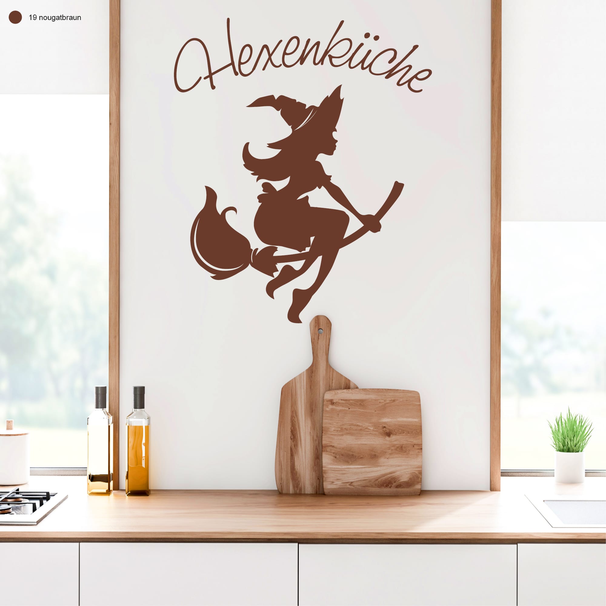 Auf dem Bild ist das Produkt: Wandtattoo Wandbild Hexenküche, Aufkleber für die Küche, Wanddekoration zum Preis von €16.9 abgebildet.