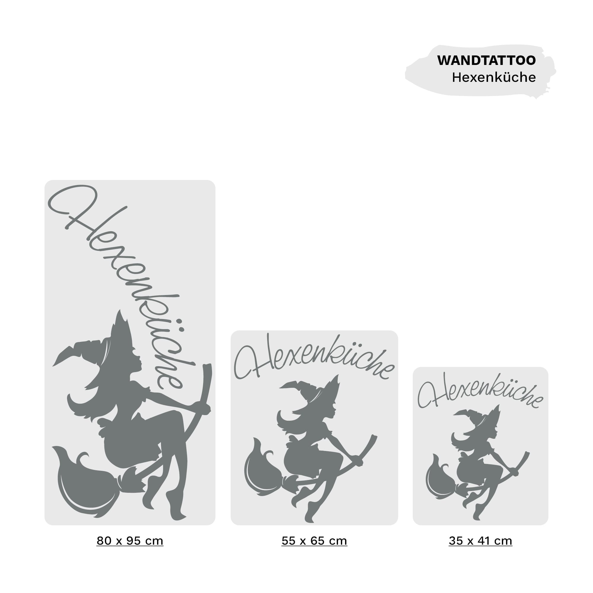 Auf dem Bild ist das Produkt: Wandtattoo Wandbild Hexenküche, Aufkleber für die Küche, Wanddekoration zum Preis von €16.9 abgebildet.