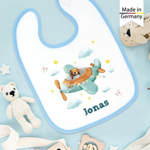 Personalisiertes Baby Lätzchen Mit Namen - 'Ich Schreie Nicht Ich Bestelle Essen'