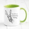 Auf dem Bild ist das Produkt: Bedruckte Tasse Esel mit Spruch Was für ein wunderschöner Scheißtag, Geburtstagsgeschenk mit Humor, Kaffeetasse Kaffeebecher zum Preis von €18.9 abgebildet.