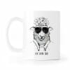 Auf dem Bild ist das Produkt: Bedruckte Tasse Schaf Ich schaf das! Kaffeetasse Kaffeebecher Schwarz weiss Schaf mit Sonnebrille zum Preis von €16.9 abgebildet.