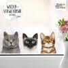 Auf dem Bild ist das Produkt: Fensterbild Katzen Siamkatze Perserkatze Katzenrassen, Fensterdeko Kinderzimmer Kind Osterdeko Frühlingsdeko zum Preis von €14.9 abgebildet.