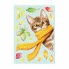 Auf dem Bild ist das Produkt: Fensterbild Herbst reinschauende Katze Schal bunte Blätter herbstlicher Fensteraufkleber Fensterdeko zum Preis von €13.90 abgebildet.