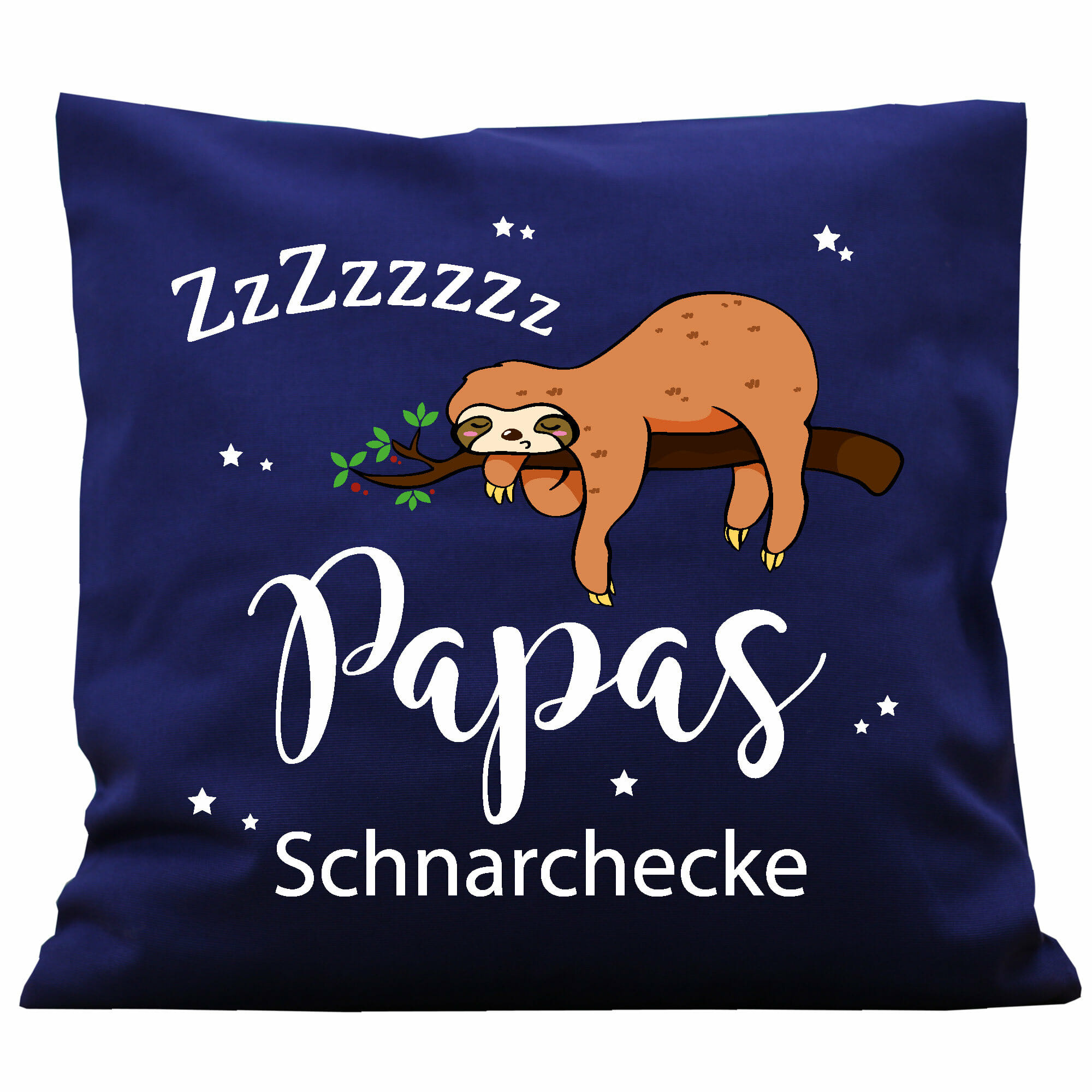 Kissen Faultier Papas Schnarchecke Geschenk Papa Vatertag Geschenkidee