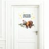 Auf dem Bild ist das Produkt: Türaufkleber Wandtattoo Faultier auf Ast mit Lichterkette und Sternen, Kinderzimmer Sticker Kind zum Preis von €19.9 abgebildet.