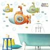 Auf dem Bild ist das Produkt: Wandtattoo Kinderzimmer bunt Mädchen Junge Boote U-Boot Unterwasserwelt Löwe Eisbär Fische Dekoration Babyzimmer blau zum Preis von €19.9 abgebildet.